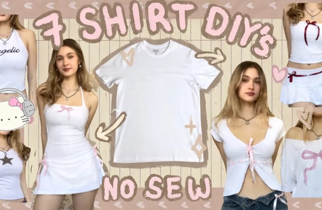 7 diy shirt upcycles *no sew* ☆*.⋆。⋆ img