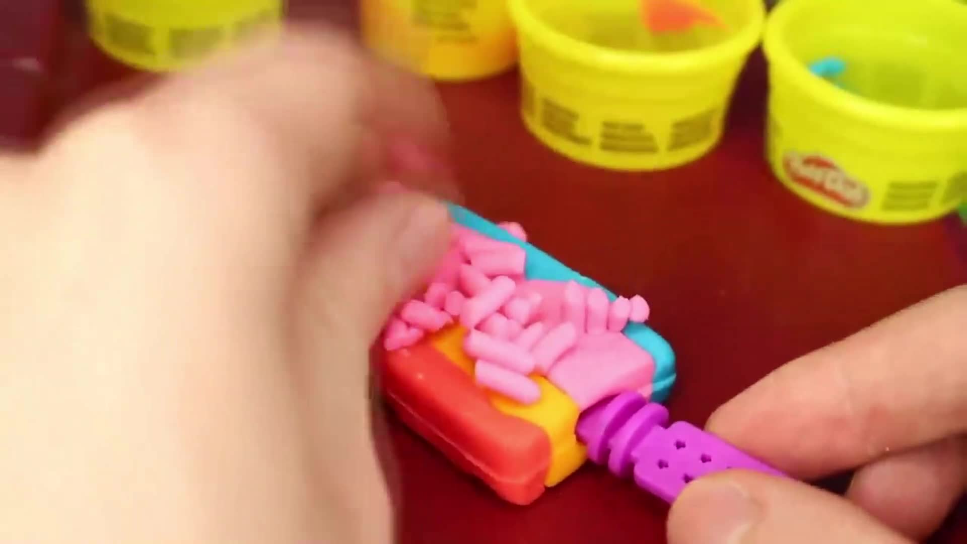 Our toy kitchen needs food! This video shows how to use Play-Doh to create realistic-looking fruits, vegetables, and meals to play with.