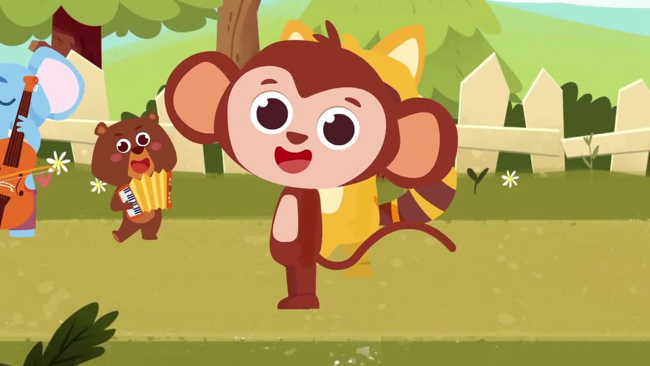 A fun animal version of the classic nursery rhyme! Sing along as a cute little weasel pops in and out of his home.
