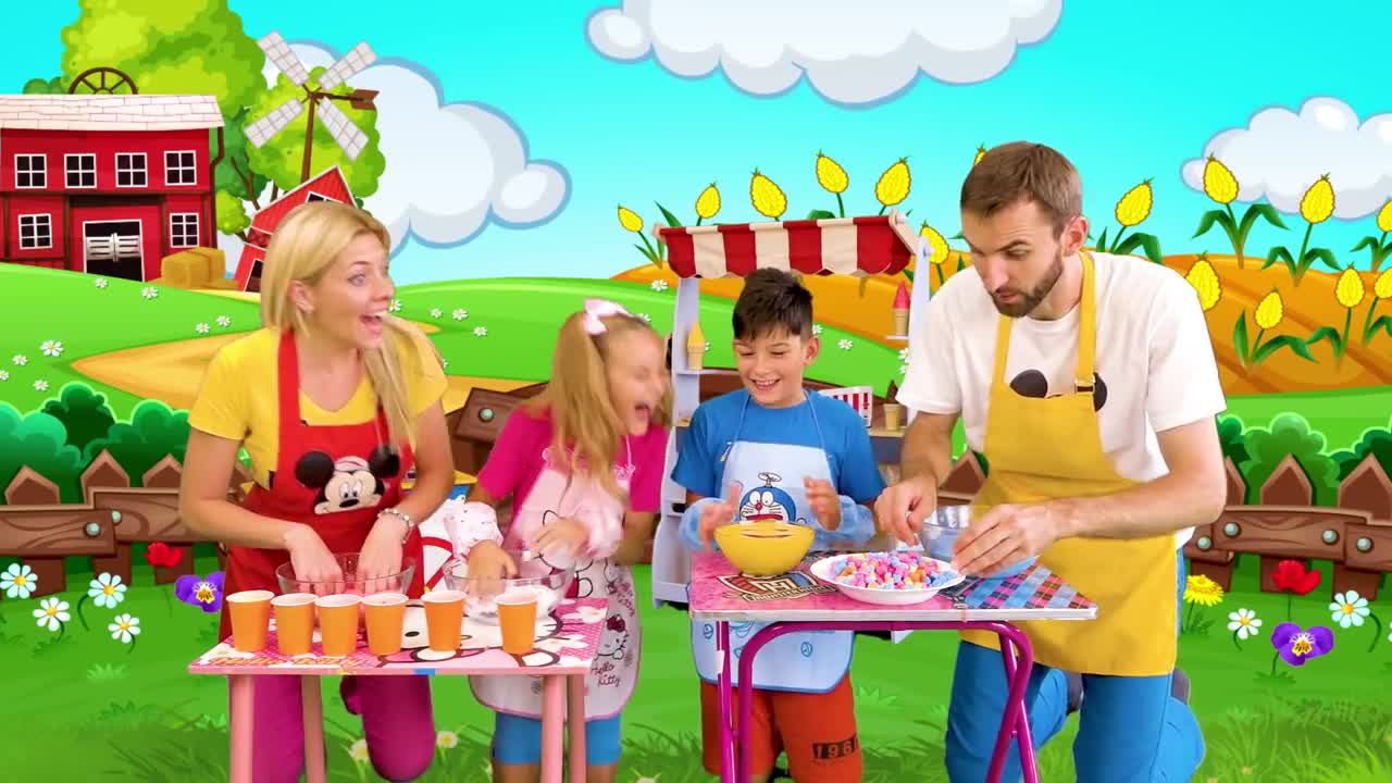 Let's mix all the colors of the rainbow! See what happens when Sasha and Max combine red, blue, and yellow slime to make new colors.